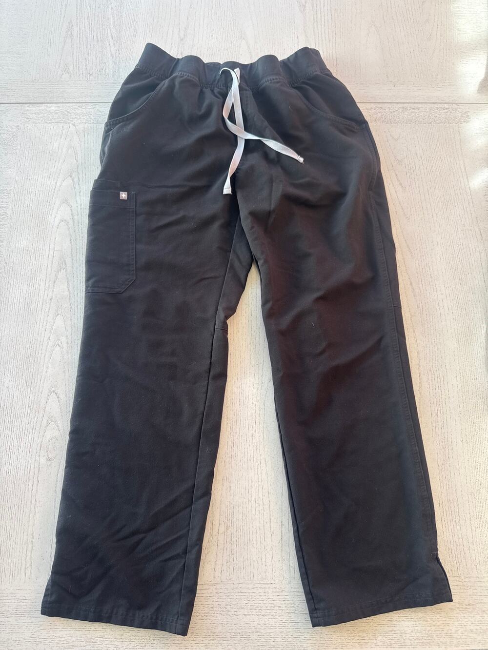 FIGS Technical Collection Wide Leg Black Scrub Pants RN Nurse PCT CNA